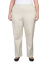 Alfred Dunner Plus Size Mid-rise Straight Leg Short Length Casual Pants