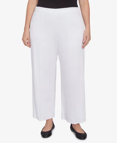 ALFRED DUNNER PLUS SIZE NANTUCKET PLEATED WIDE LEG ANKLE PANTS