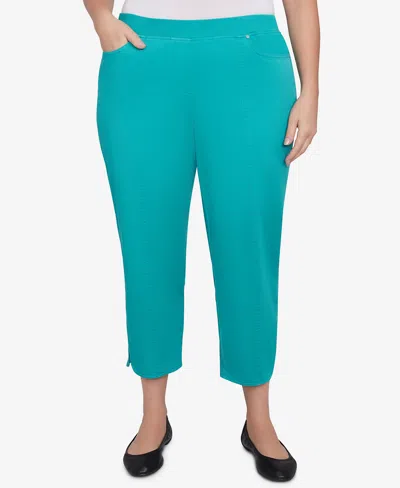 ALFRED DUNNER PLUS SIZE NANTUCKET TAILORED TULIP HEM CAPRIS PANTS