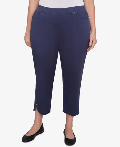 ALFRED DUNNER PLUS SIZE NANTUCKET TAILORED TULIP HEM CAPRIS PANTS