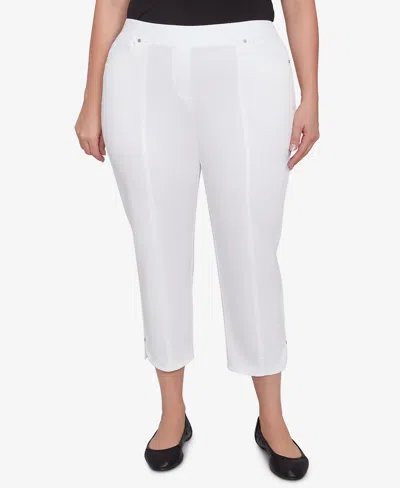 ALFRED DUNNER PLUS SIZE NANTUCKET TAILORED TULIP HEM CAPRIS PANTS