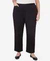 ALFRED DUNNER PLUS SIZE OPPOSITES ATTRACT SHORT LENGTH SATEEN PANT