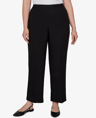 Alfred Dunner Plus Size Pull-on Straight-leg Pants In Black