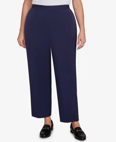 ALFRED DUNNER PLUS SIZE SARATOGA SPRINGS SIDE SEAM POCKET AVERAGE LENGTH TWILL PANTS