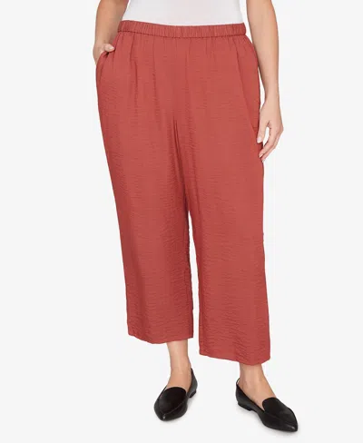 Alfred Dunner Plus Size Spice Market Wide-leg Pants In Red