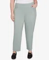 Alfred Dunner Plus Size Stockbridge Modern Millennium Average Length Pant In Green