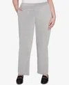 Alfred Dunner Plus Size Stockbridge Pull-on Corduroy Flat Front Short Length Pant In Gray