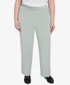 Alfred Dunner Plus Size Stockbridge Pull-on Corduroy Flat Front Short Length Pant In Green