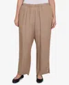 Alfred Dunner Plus Size Summer Solstice Relaxed Button Detail Pull On Ankle Pants