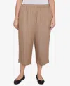 Alfred Dunner Plus Size Summer Solstice Relaxed Button Tab Capri Pants