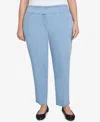 Alfred Dunner Plus Size Super Stretch Mid-rise Short Length Denim Pants In Blue