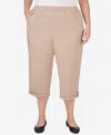 ALFRED DUNNER PLUS SIZE TUSCAN SUNSET PULL-ON CAPRI PANT