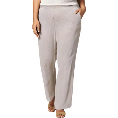 Alfred Dunner Plus St. Moritz Womens Textured Corduroy Straight Leg Pants