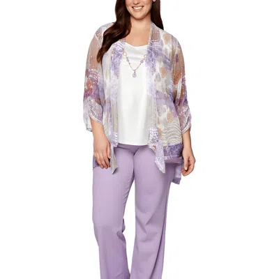Alfred Dunner Plus Womens 2-in-1 Polyester Blouse