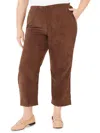 Alfred Dunner Plus Womens Comfort Waist Classic Fit Corduroy Pants In Brown