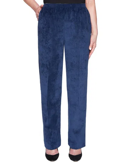 Alfred Dunner Plus Size Classics Pull-on Corduroy Straight Leg Pants In Blue
