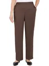 Alfred Dunner Plus Womens High Rise Heathered Straight Leg Pants In Multi