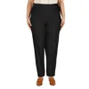 Alfred Dunner Plus Size Classic Allure Tummy Control Pull-on Short Length Pants In Black