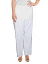 Alfred Dunner Plus Womens Modern Fit Slimming Pants In White