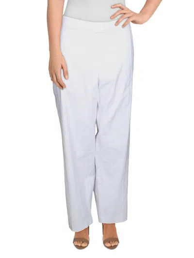 Alfred Dunner Plus Womens Modern Fit Slimming Pants In White
