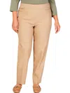 Alfred Dunner Plus Allure Womens Tummy Slimming Modern Fit Trouser Pants In Multi
