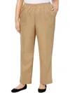 Alfred Dunner Plus Size Classic Pull-on Straight-leg Pants In Multi