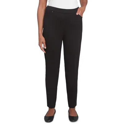 Alfred Dunner Plus Womens Pocket Rayon Skinny Pants In Black