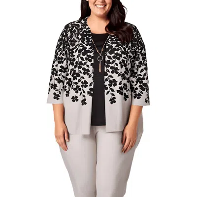 Alfred Dunner Plus Womens Printed Polyester Blouse