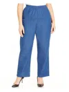 ALFRED DUNNER PLUS WOMENS STRETCH DENIM PANTS