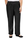 Alfred Dunner Second Nature Plus Size Pull-on Straight Leg Pants In Black