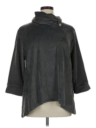 Pre-owned Alfred Dunner Poncho In Black