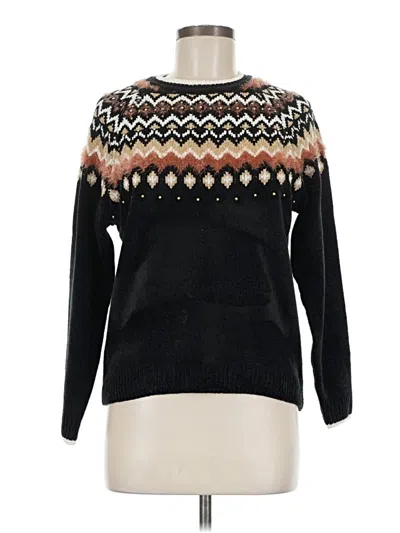 Pre-owned Alfred Dunner Pullover Sweater In Black