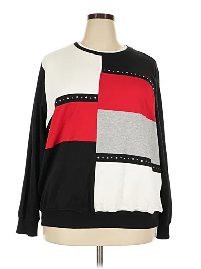 Pre-owned Alfred Dunner Pullover Sweater In Black