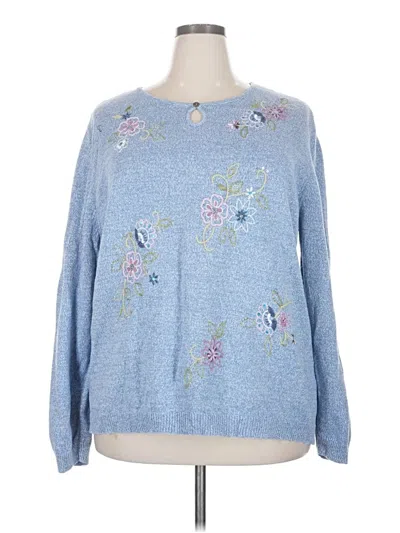 Pre-owned Alfred Dunner Pullover Sweater In Blue