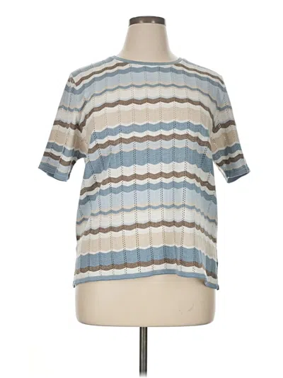 Pre-owned Alfred Dunner Pullover Sweater In Blue