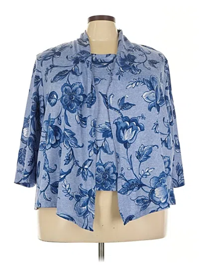 Pre-owned Alfred Dunner Pullover Sweater In Blue