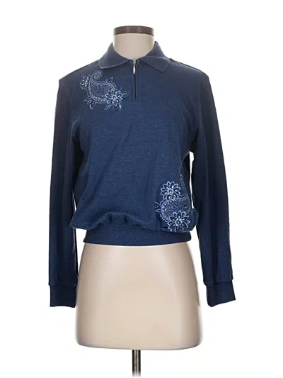 Pre-owned Alfred Dunner Pullover Sweater In Blue
