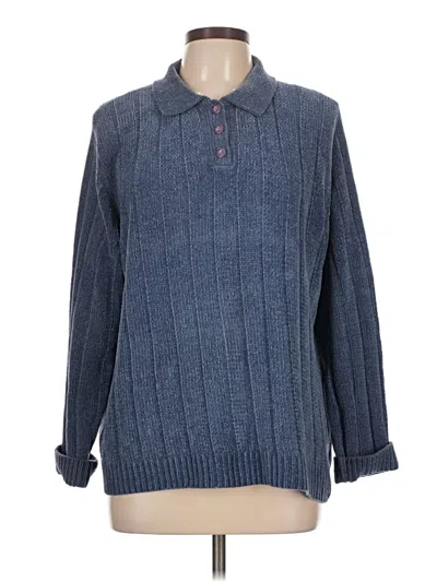 Pre-owned Alfred Dunner Pullover Sweater In Blue