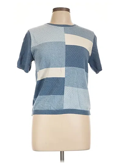 Pre-owned Alfred Dunner Pullover Sweater In Blue