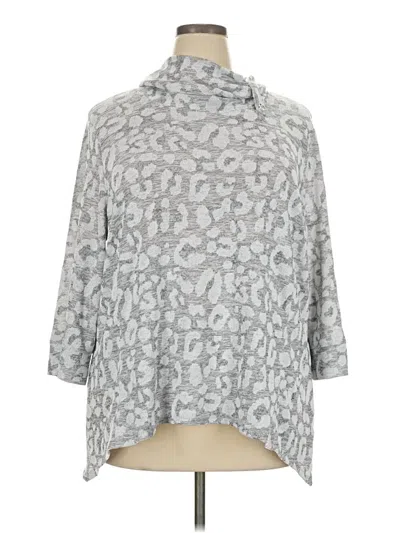 Pre-owned Alfred Dunner Pullover Sweater In Gray