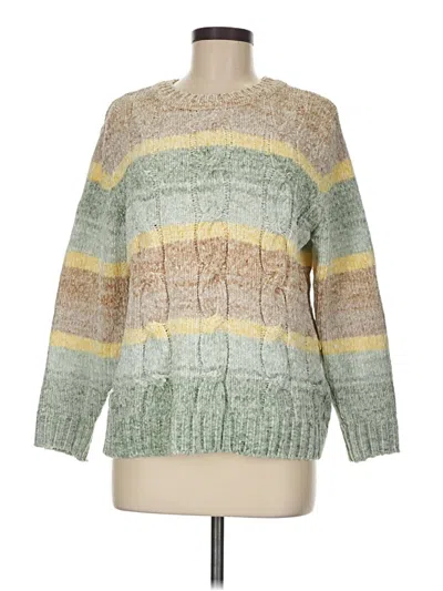 Pre-owned Alfred Dunner Pullover Sweater In Green