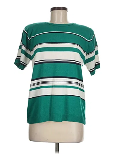 Pre-owned Alfred Dunner Pullover Sweater In Green