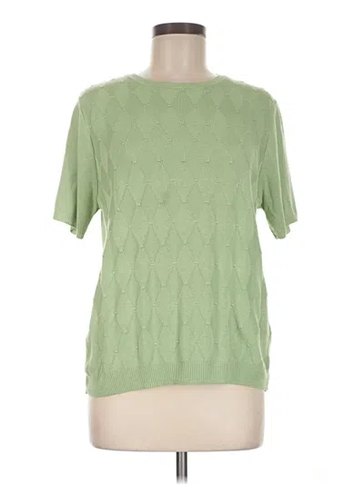 Pre-owned Alfred Dunner Pullover Sweater In Green