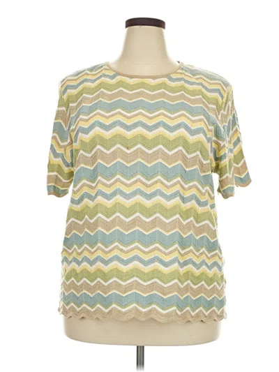 Pre-owned Alfred Dunner Pullover Sweater In Green