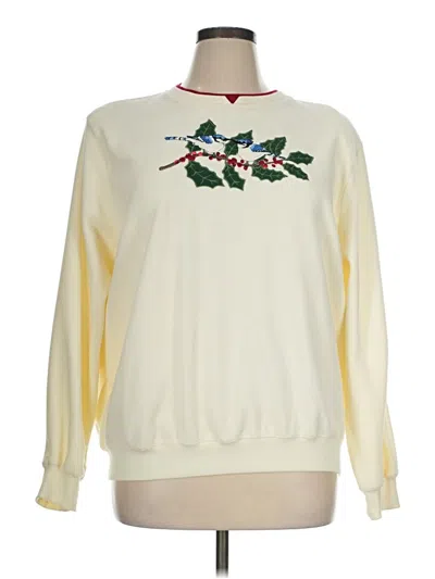 Pre-owned Alfred Dunner Pullover Sweater In Ivory