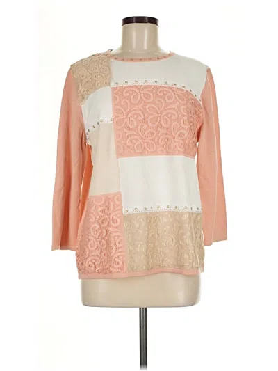Pre-owned Alfred Dunner Pullover Sweater In Orange