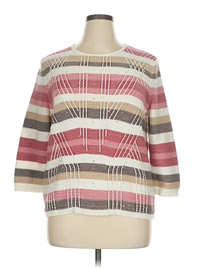 Pre-owned Alfred Dunner Pullover Sweater In Pink