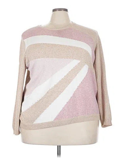 Pre-owned Alfred Dunner Pullover Sweater In Pink