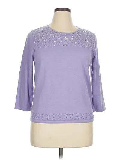 Pre-owned Alfred Dunner Pullover Sweater In Purple