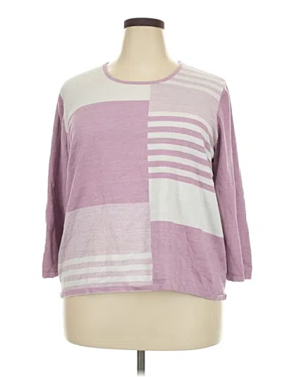 Pre-owned Alfred Dunner Pullover Sweater In Purple